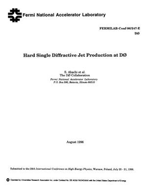 Hard single diffractive jet production at D0