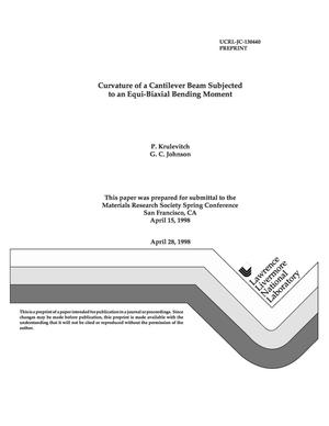 Curvature of a cantilever beam subjected to an equi-biaxial bending moment
