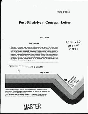 Post-piledriver concept letter