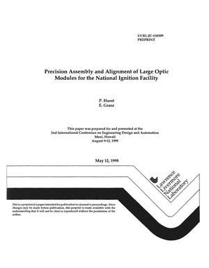 Precision assembly and alignment of large optic modules for the National Ignition Facility