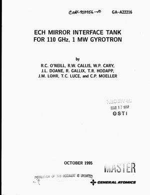 ECH mirror interface tank for 110 GHz, 1 MW gyrotron