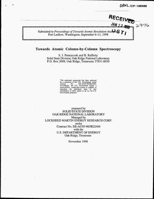 Towards Atomic Column-by-Column Spectroscopy