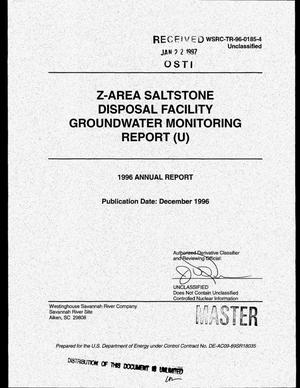Z-Area Saltstone Disposal Facility groundwater monitoring report. 1996 annual report