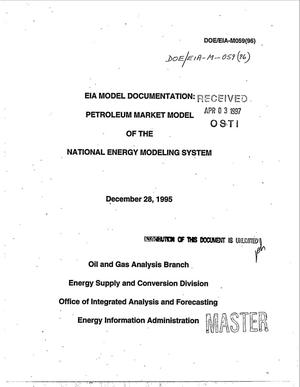 EIA model documentation: Petroleum market model of the national energy modeling system