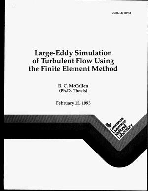 Large-eddy simulation of turbulent flow using the finite element method