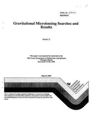Gravitational microlensing searches and results