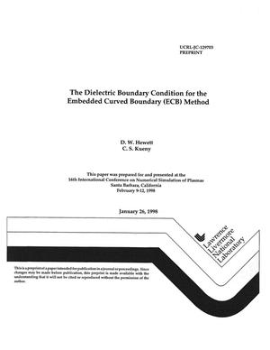 The dielectric boundary condition for the embedded curved boundary (ECB) method