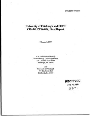 University of Pittsburgh and FETC CRADA PC96-004, Final Report