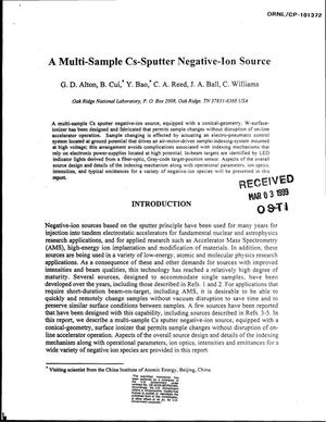 A Multi-Sample Cs-Sputter Negative Ion Source