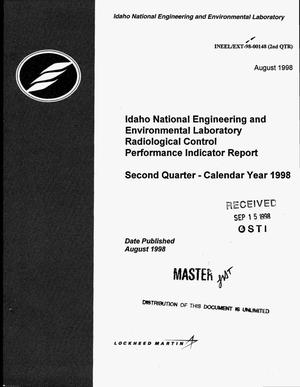 Idaho National Engineering and Environmental Laboratory radiological control performance indicator report -- Second quarter, calendar year 1998