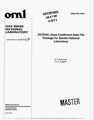 DCFPAK: Dose coefficient data file package for Sandia National Laboratory
