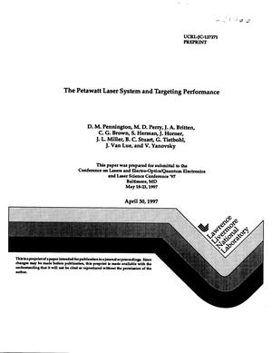 Petawatt laser system and targeting performance