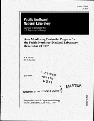 Area monitoring dosimeter program for the Pacific Northwest National Laboratory: Results for CY 1997
