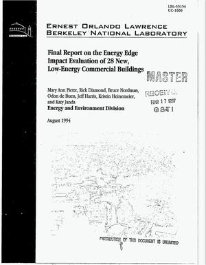 Final report on the energy edge impact evaluation of 28 new, low-energy commercial buildings