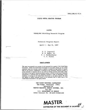 Liquid Metal Reactor Program: JASPER US/DOE/PNC Shielding Research Program : Technical progress report, April 1-May 31, 1987