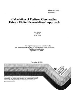 Calculation of positron observables using a finite-element-based approach