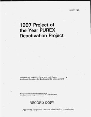 1997 project of the year, PUREX deactivation project
