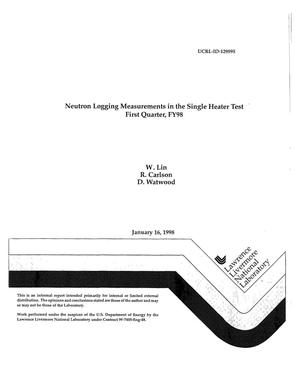 Neutron logging measurements in the single heater test first quarter, FY98