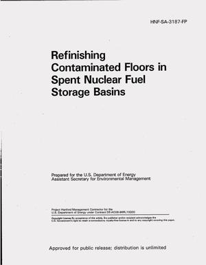 Refinishing contamination floors in Spent Nuclear Fuels storage basins