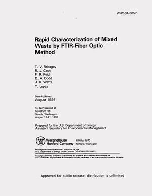 Rapid characterization of mixed waste by FTIR-fiber optic method