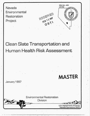 Clean Slate transportation and human health risk assessment