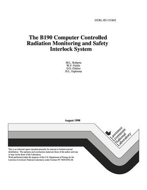 B190 computer controlled radiation monitoring and safety interlock system