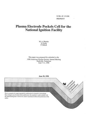 Plasma electrode pockels cell for the National Ignition Facility