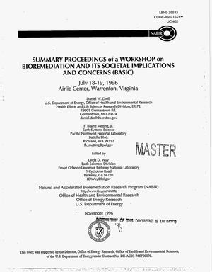 Summary proceedings of a workshop on Bioremediation and its Societal Implications and Concerns (BASIC)