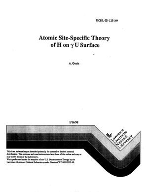 Atomic site-specific theory of H on {gamma}U surface