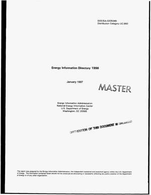 Energy Information Directory 1996