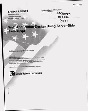 Web Application Design Using Server-Side JavaScript