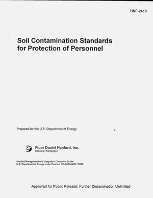 Soil contamination standards for protection of personnel