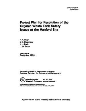 Project plan for resolution of the organic waste tank safety issues at the Hanford Site