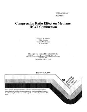Compression ratio effect on methane HCCI combustion