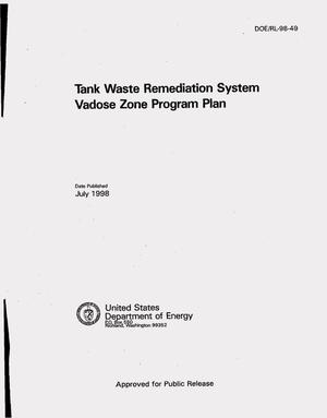 Tank waste remediation system vadose zone program plan
