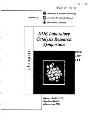 DOE Laboratory Catalysis Research Symposium - Abstracts