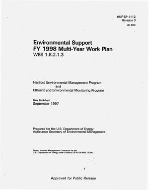 Hanford environmental management program multi-year work plan FY1998