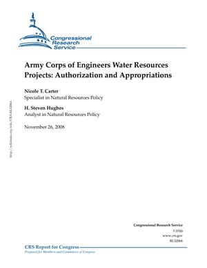 Army Corps of Engineers Water Resources Activities: Authorization and Appropriations