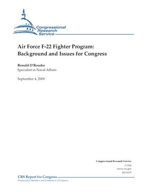 Air Force F-22 Fighter Program: Background and Issues for Congress