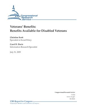 Veterans' Benefits: Benefits Available for Disabled Veterans