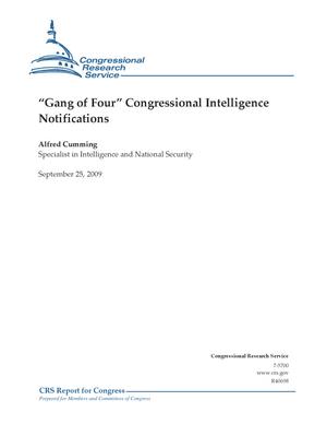 "Gang of Four" Congressional Intelligence Notifications