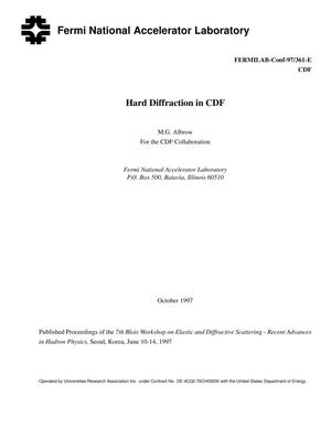 Hard diffraction in CDF