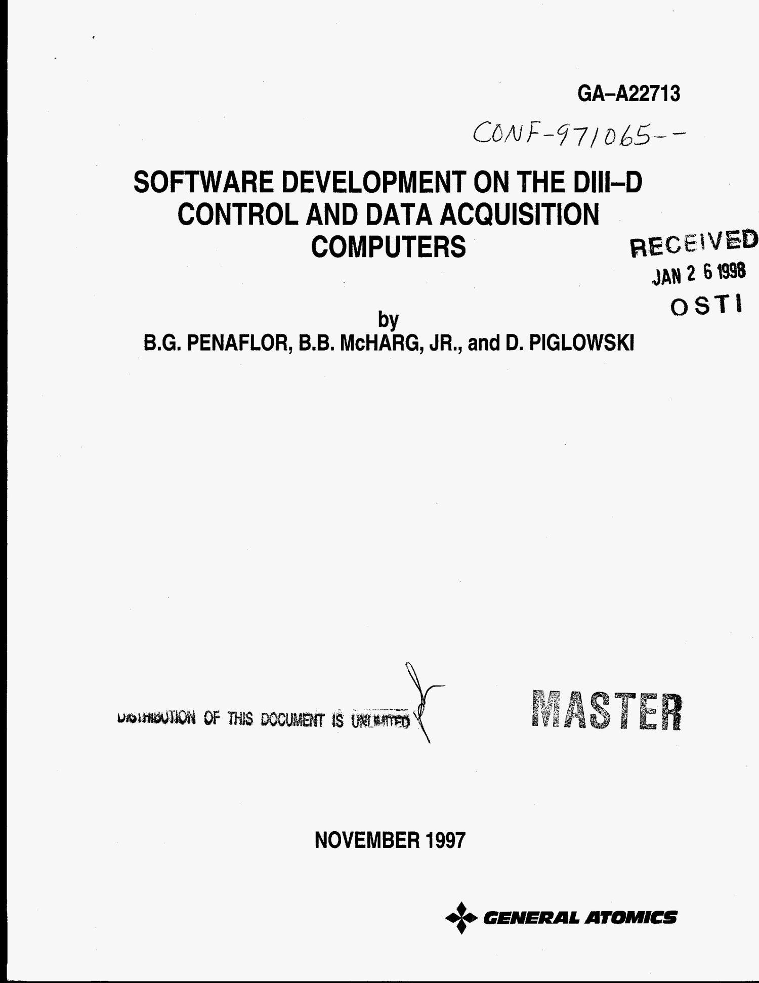Software development on the DIII-D control and data acquisition computers
                                                
                                                    [Sequence #]: 1 of 9
                                                