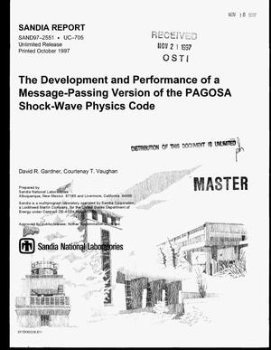 The development and performance of a message-passing version of the PAGOSA shock-wave physics code