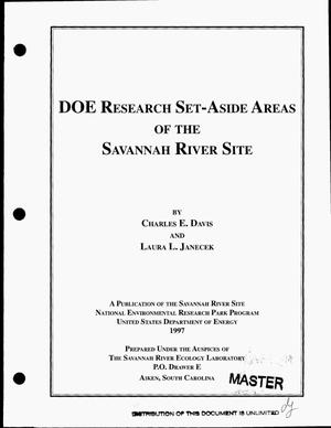 DOE Research Set-Aside Areas of the Savannah River Site