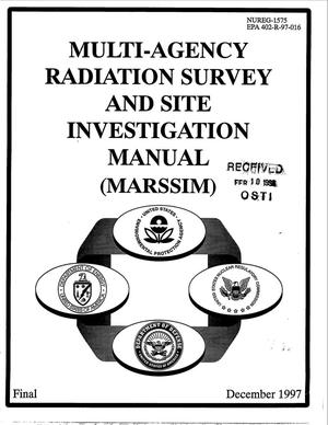 Multi-agency radiation survey and site investigation manual (MARSIM). Final report