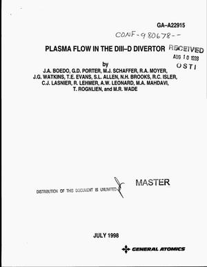 Plasma flow in the DIII-D divertor