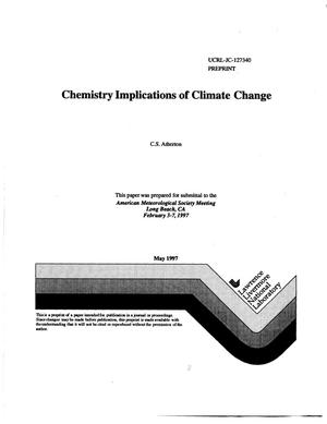 Chemistry implications of climate change