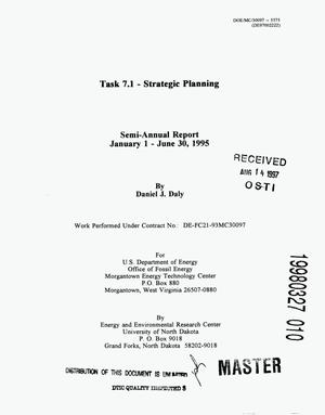 [Alaskan resource development and remote power generation]. Task 7.1 -- Strategic planning. Semi-annual report, January 1--June 30, 1995