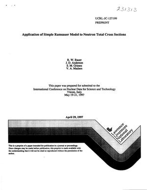 Application of simple ramsauer model to neutron total cross sections